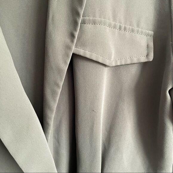 Calvin Klein CL Army Olive Green Wrap Dress with Gold epaulettes - Picture 9 of 16